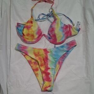 Komoni Vibrant Tie-Dye Bikini Set